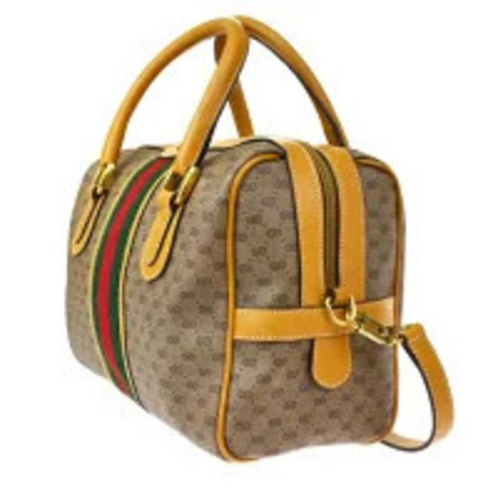 Gucci Bag Shoulder Handbag Leather Interlocking Sherry GG Brown
